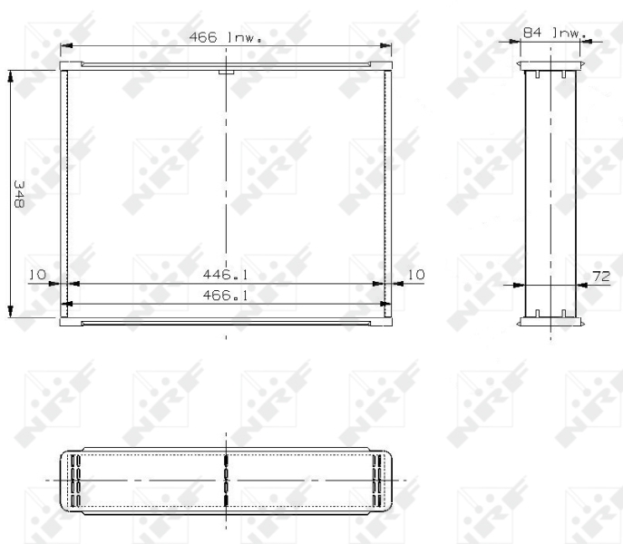 Koelblok radiateur NRF 37066