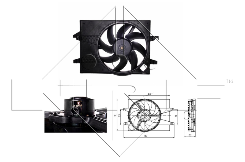 Ventilatorwiel-motorkoeling NRF 47007