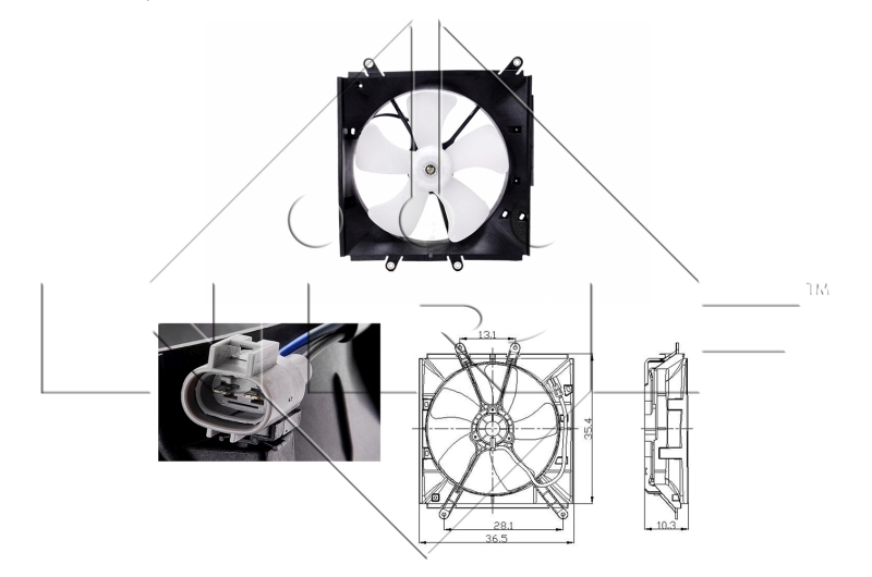 Ventilatorwiel-motorkoeling NRF 47016