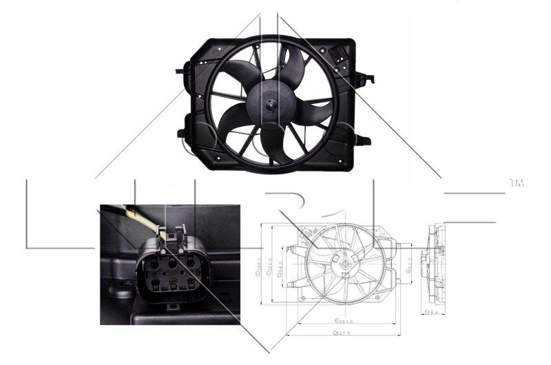 Ventilatorwiel-motorkoeling NRF 47021