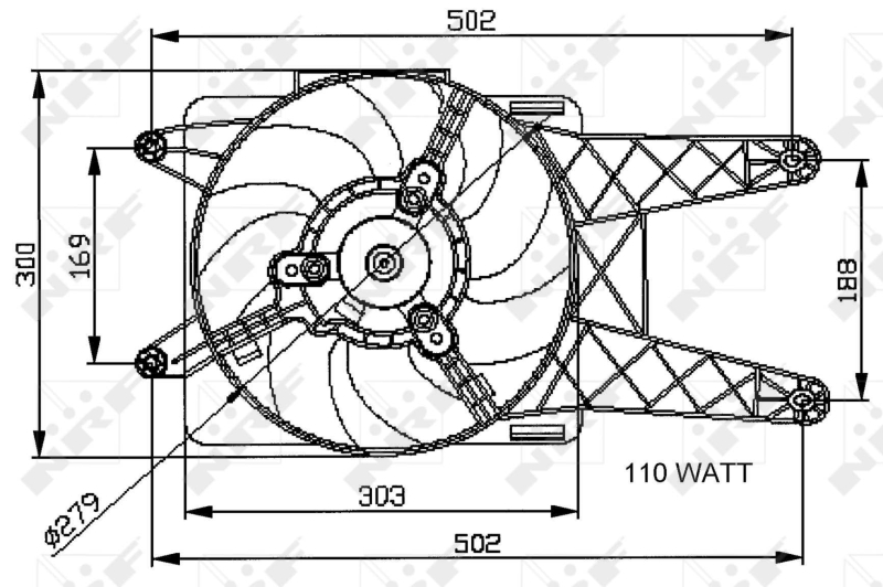NRF Ventilatorwiel-motorkoeling 47039