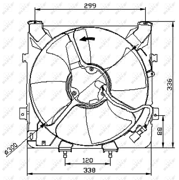 Ventilatorwiel-motorkoeling NRF 47041