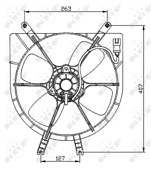 Ventilatorwiel-motorkoeling NRF 47042