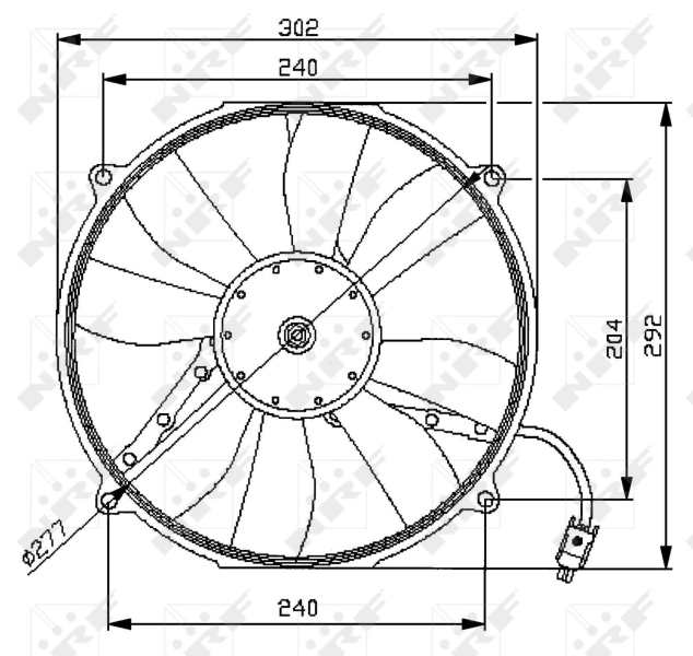 Ventilatorwiel-motorkoeling NRF 47046