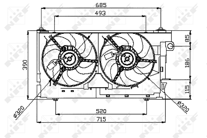 NRF Ventilatorwiel-motorkoeling 47050