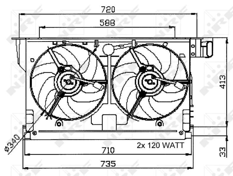 NRF Ventilatorwiel-motorkoeling 47051