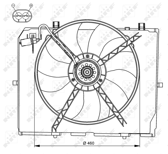 Ventilatorwiel-motorkoeling NRF 47066