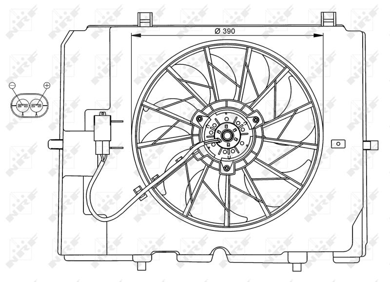 Ventilatorwiel-motorkoeling NRF 47067