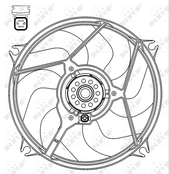 Ventilatorwiel-motorkoeling NRF 47069