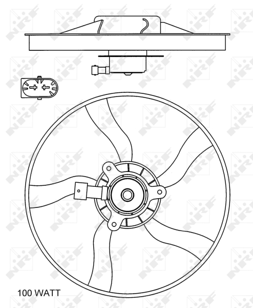 Ventilatorwiel-motorkoeling NRF 47070