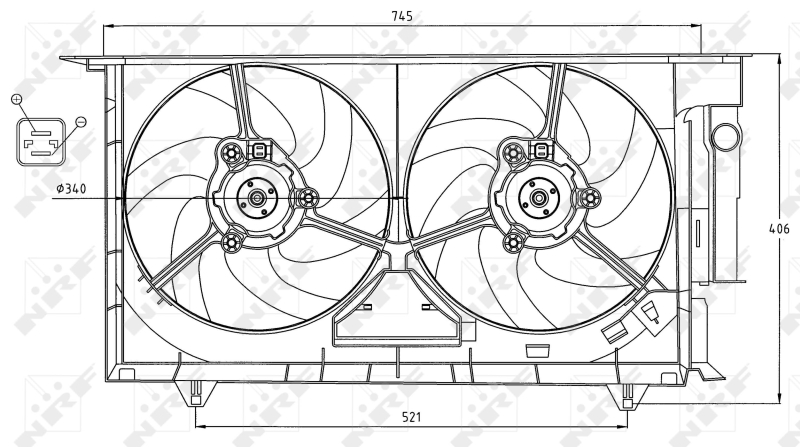 NRF Ventilatorwiel-motorkoeling 47075