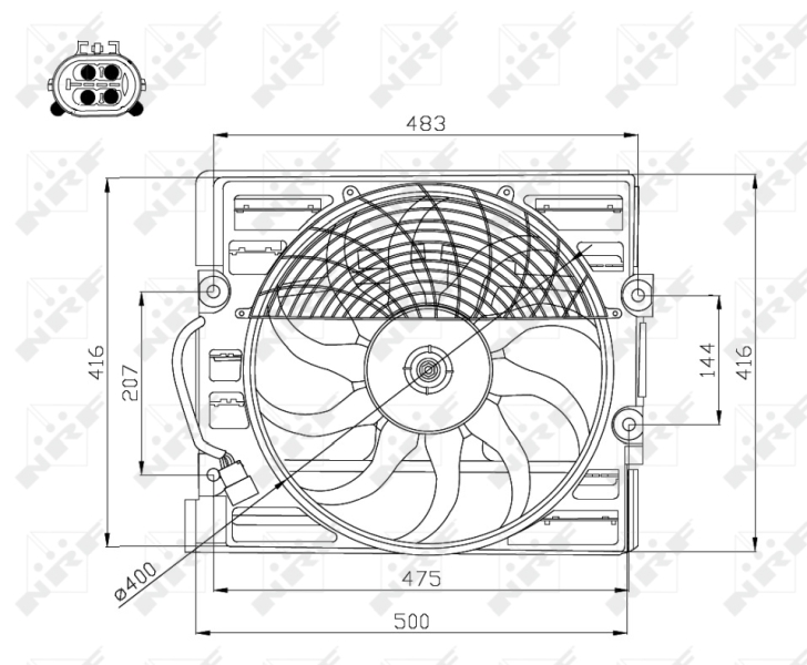 NRF Ventilatorwiel-motorkoeling 47214
