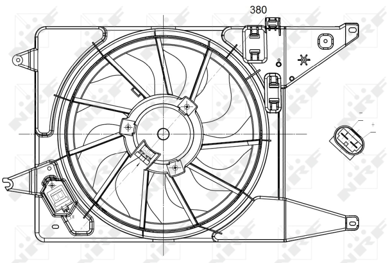 NRF Ventilatorwiel-motorkoeling 47225