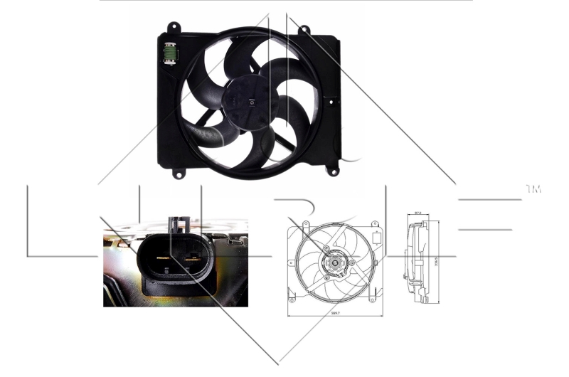 Ventilatorwiel-motorkoeling NRF 47255