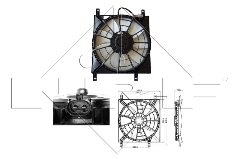 Ventilatorwiel-motorkoeling NRF 47257