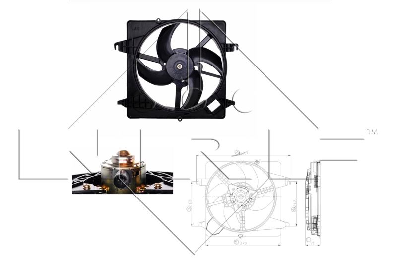 Ventilatorwiel-motorkoeling NRF 47259