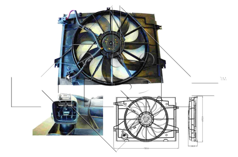 Ventilatorwiel-motorkoeling NRF 47285