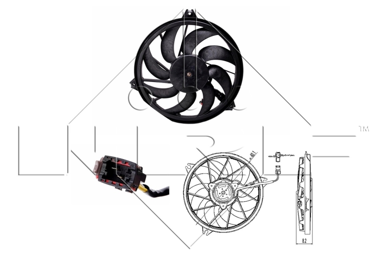 Ventilatorwiel-motorkoeling NRF 47323