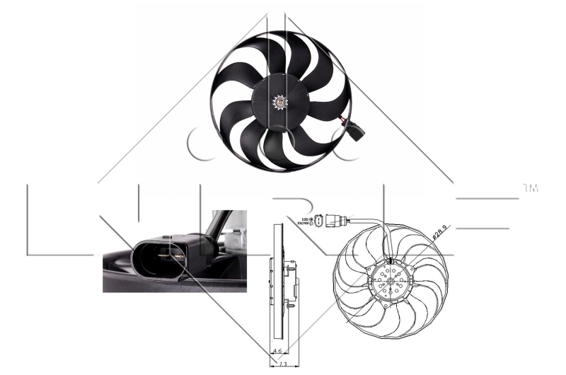 Ventilatorwiel-motorkoeling NRF 47381