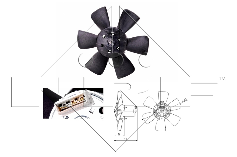 Ventilatorwiel-motorkoeling NRF 47391