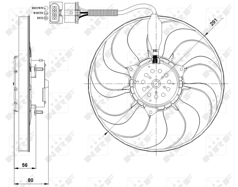 NRF Ventilatorwiel-motorkoeling 47392