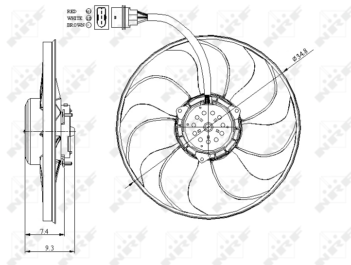 NRF Ventilatorwiel-motorkoeling 47393