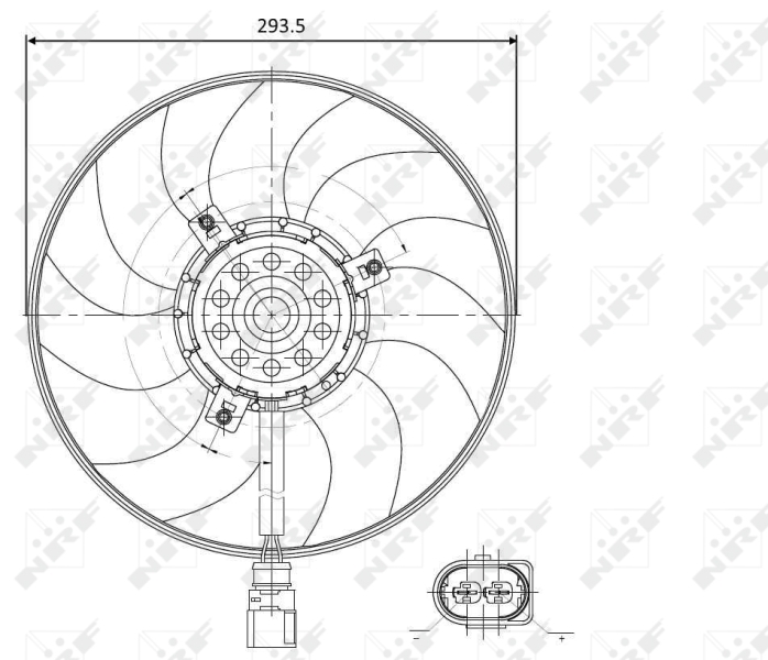 NRF Ventilatorwiel-motorkoeling 47395