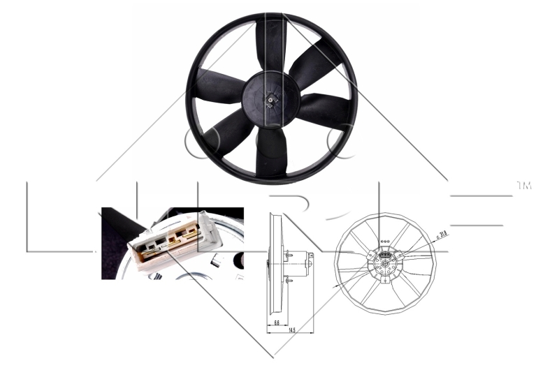 Ventilatorwiel-motorkoeling NRF 47402