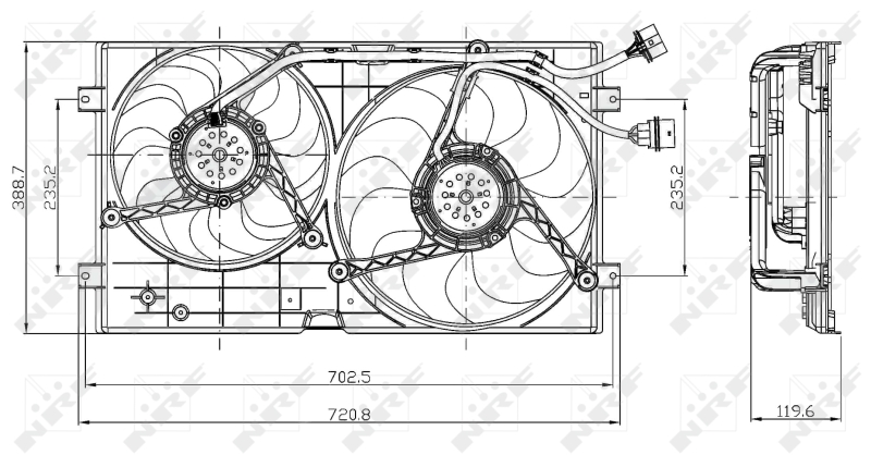 NRF Ventilatorwiel-motorkoeling 47403