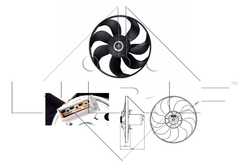 Ventilatorwiel-motorkoeling NRF 47404