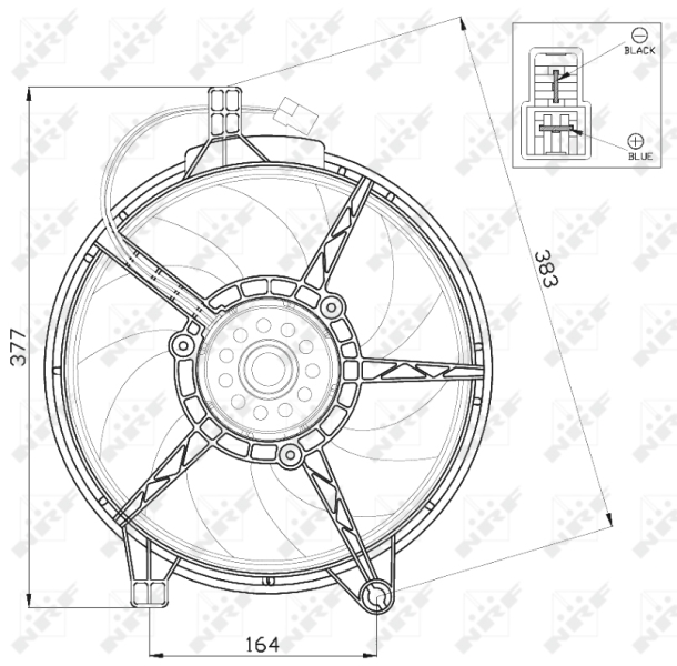 NRF Ventilatorwiel-motorkoeling 47445