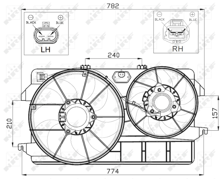 NRF Ventilatorwiel-motorkoeling 47450