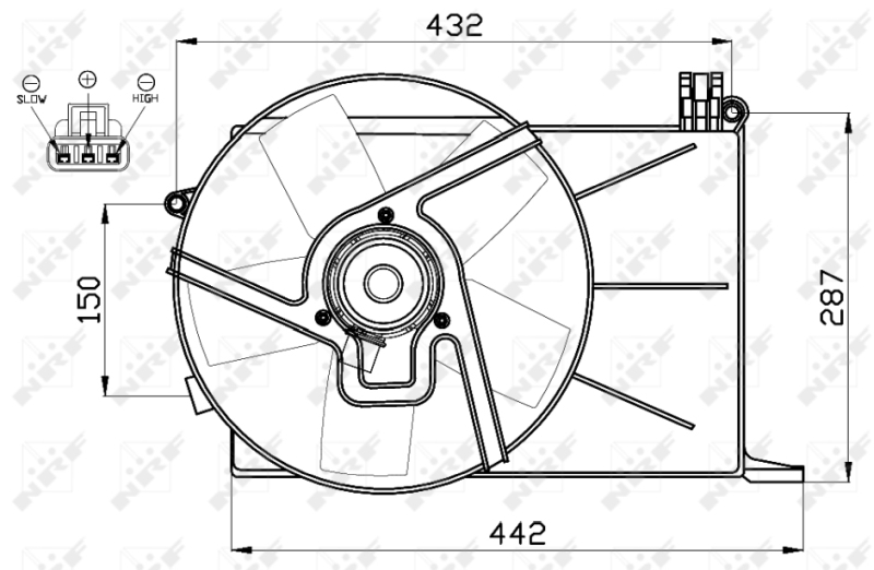 NRF Ventilatorwiel-motorkoeling 47459