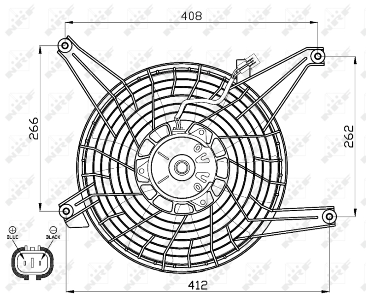 NRF Ventilatorwiel-motorkoeling 47468