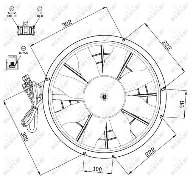 NRF Ventilatorwiel-motorkoeling 47470