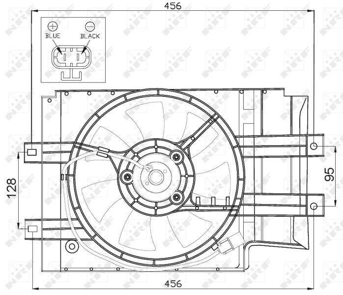 NRF Ventilatorwiel-motorkoeling 47472