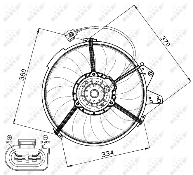 NRF Ventilatorwiel-motorkoeling 47474