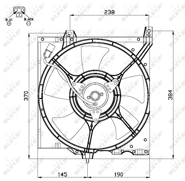 NRF Ventilatorwiel-motorkoeling 47477