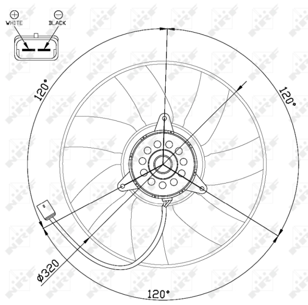 NRF Ventilatorwiel-motorkoeling 47480