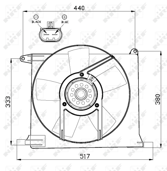 NRF Ventilatorwiel-motorkoeling 47484