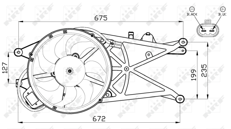 NRF Ventilatorwiel-motorkoeling 47489