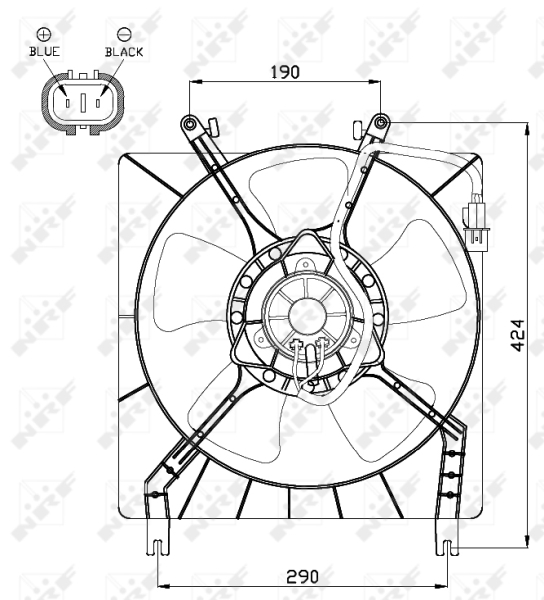 NRF Ventilatorwiel-motorkoeling 47492