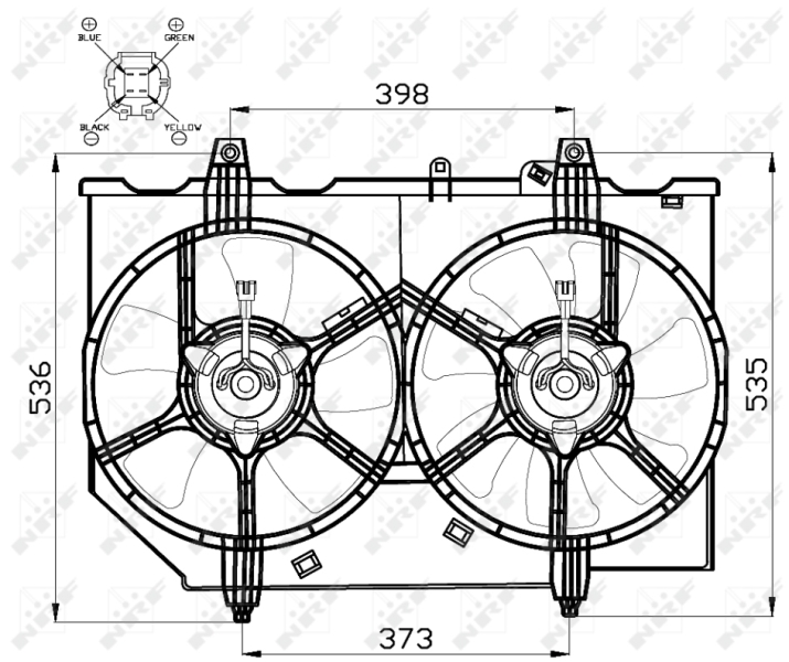 NRF Ventilatorwiel-motorkoeling 47497