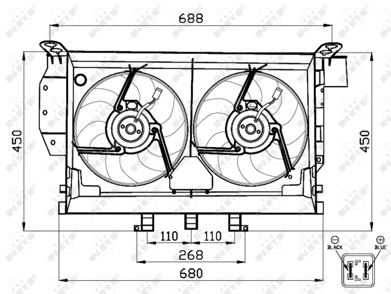 NRF Ventilatorwiel-motorkoeling 47503