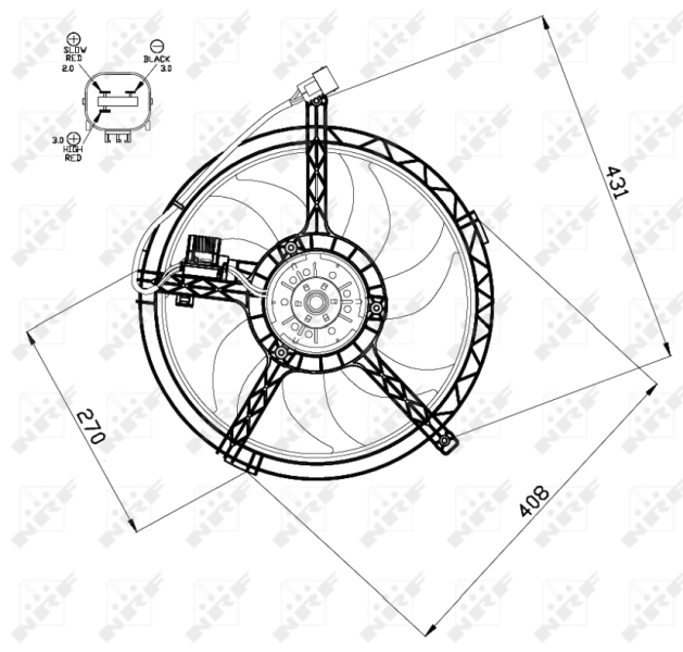 NRF Ventilatorwiel-motorkoeling 47508