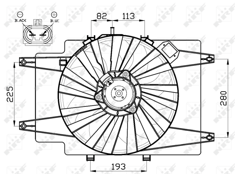 NRF Ventilatorwiel-motorkoeling 47513