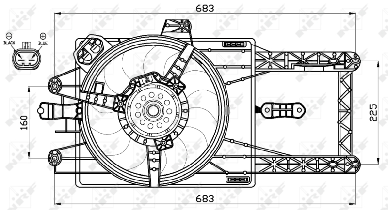 NRF Ventilatorwiel-motorkoeling 47521