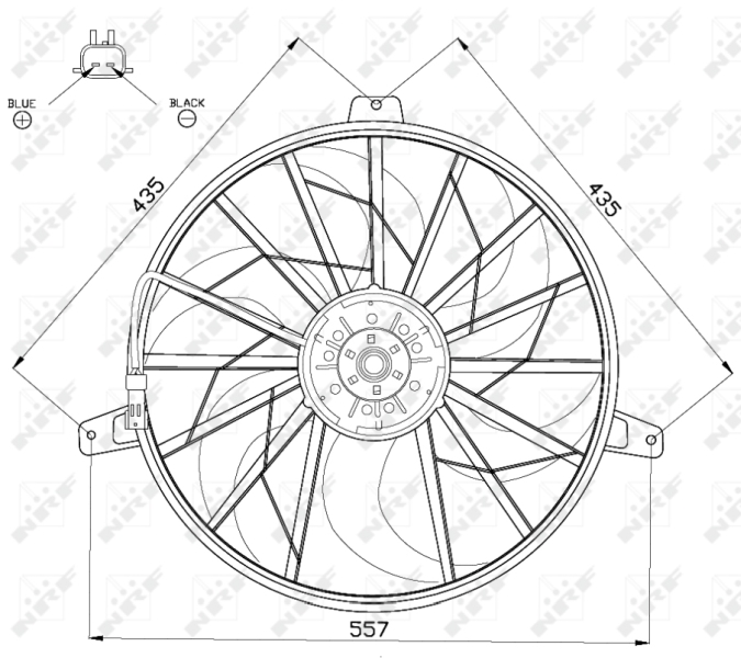 NRF Ventilatorwiel-motorkoeling 47524