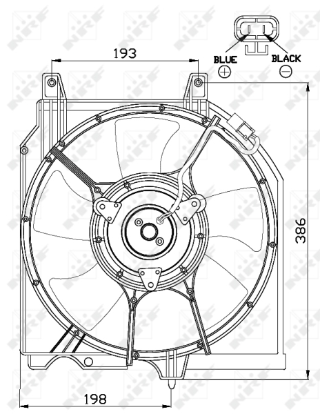 NRF Ventilatorwiel-motorkoeling 47528