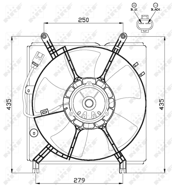 NRF Ventilatorwiel-motorkoeling 47534